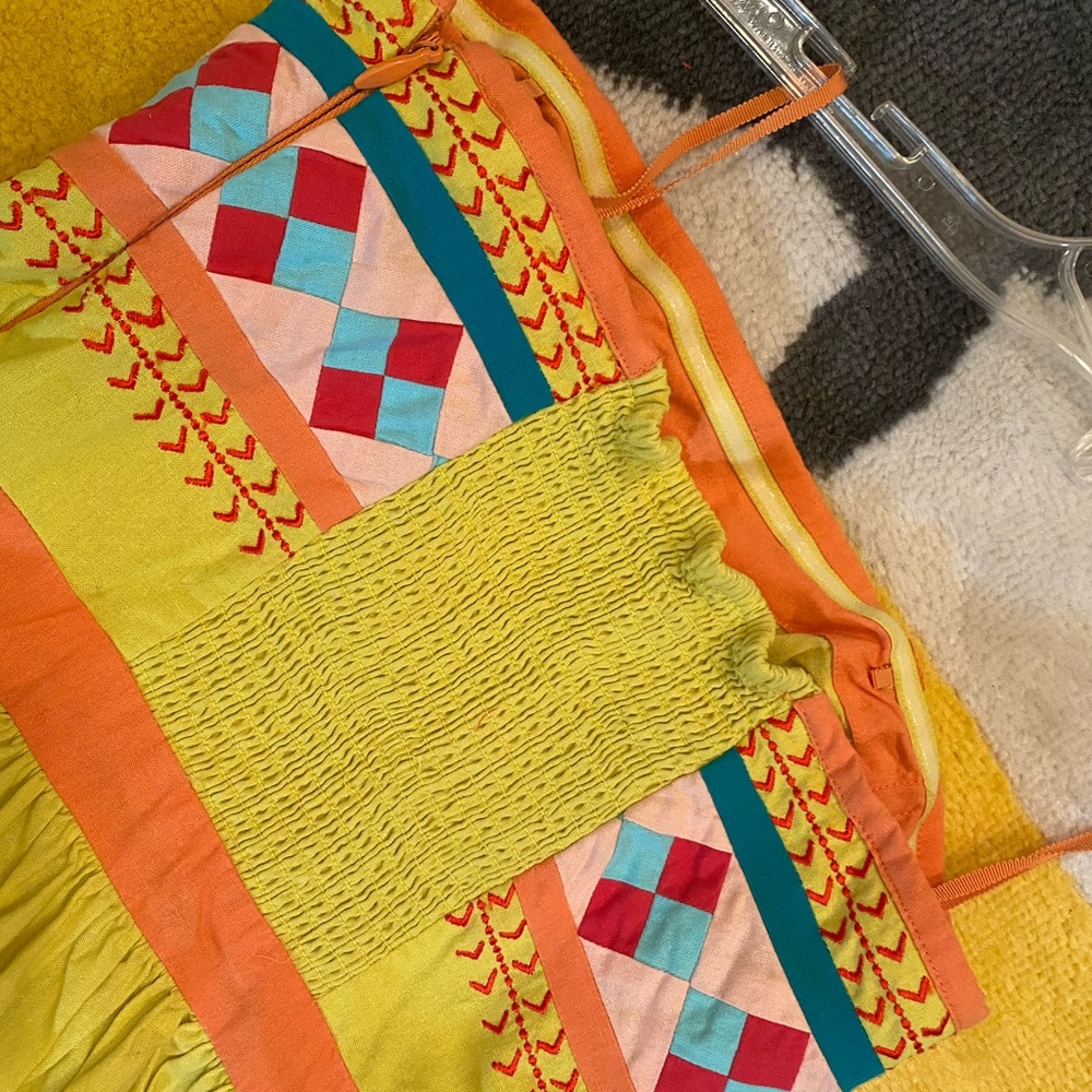 Patchwork Geometric Strapless Dress. Unique! - image 3